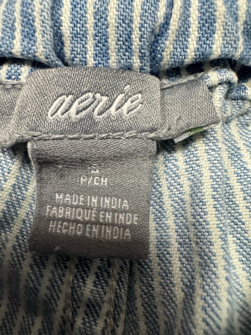 Aerie 100% Cotton Blue & White Striped Joggers Size Small - Picture 6 of 8